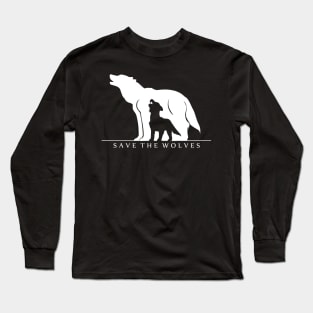 Save the Wolves (Black) Long Sleeve T-Shirt